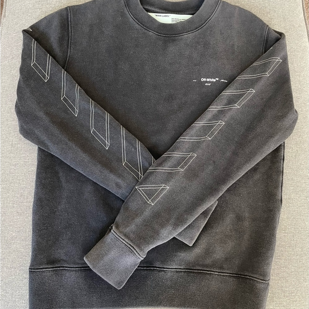 Off-White x Virgil Abloh Sweatshirt 2013 Main Label Black Arrows Size S - Picture 2 of 7